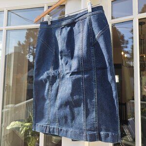 Banana Republic knee-length jean pencil skirt
